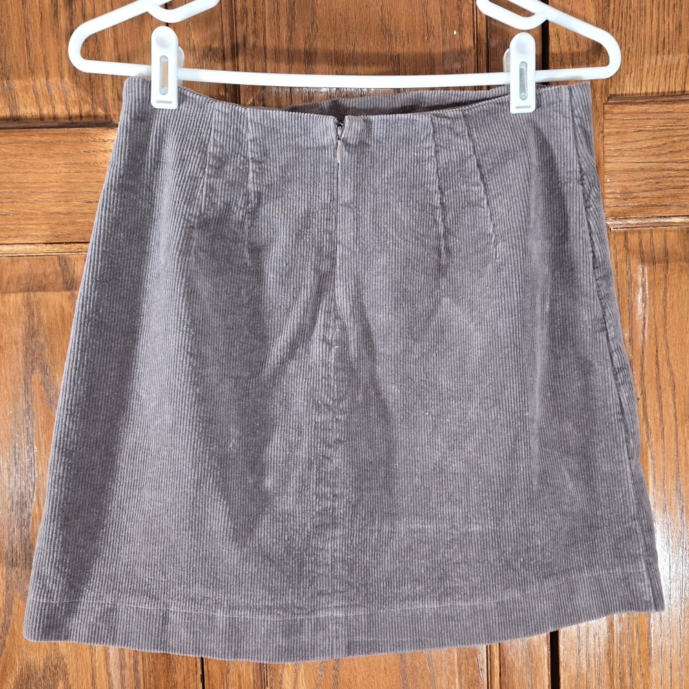 Altar'd State Asymmetrical Mini Wrap Skirt Gray Button Down Zippered Bac… - Picture 4 of 4